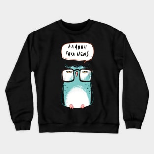 Fake news. Sarcastic owl Crewneck Sweatshirt